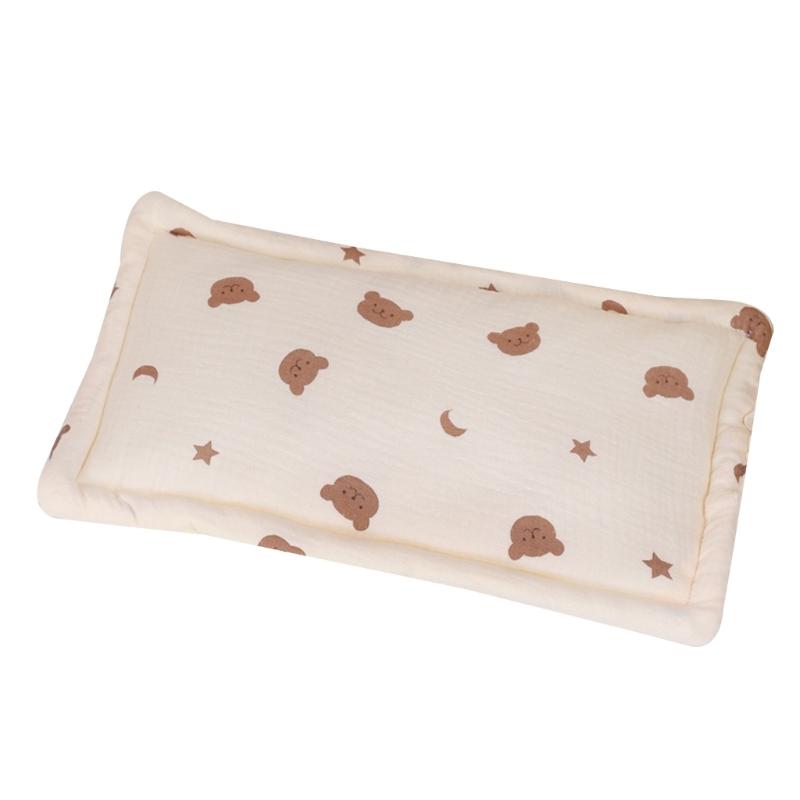 Baumwolle Babybettwäsche Kissen Neugeborenen Säuglingskissen Sicher & Bequemes Kissen Sanfte Unterstützung für Neugeborene Erholsamer Schlaf