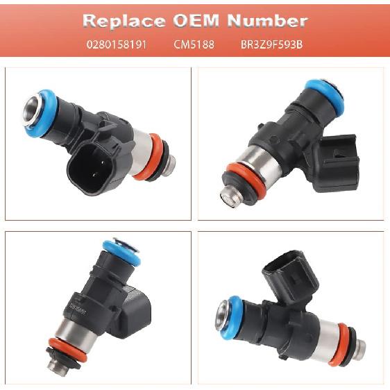JDMON Fuel Injectors Replacement for Ford Edge Explorer Taurus 3.5L Mustang 3.7L 2011-2017 Edge F150 2011-2014 Police Flex 2013-2017 Transit 150 250