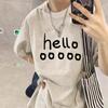 White cotton short-sleeved t-shirt women's summer new design sense niche front shoulder loose lazy wind half-sleeved top