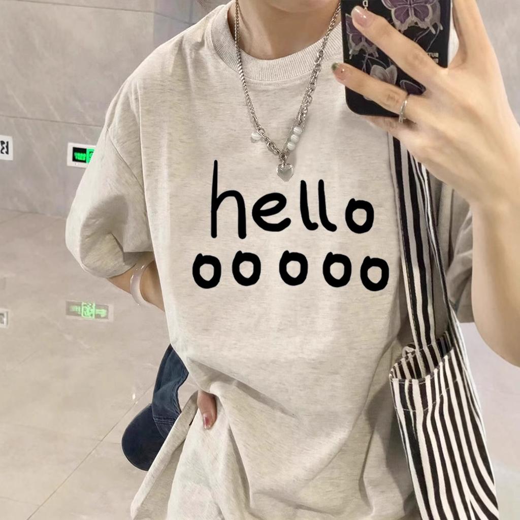 White cotton short-sleeved t-shirt women's summer new design sense niche front shoulder loose lazy wind half-sleeved top