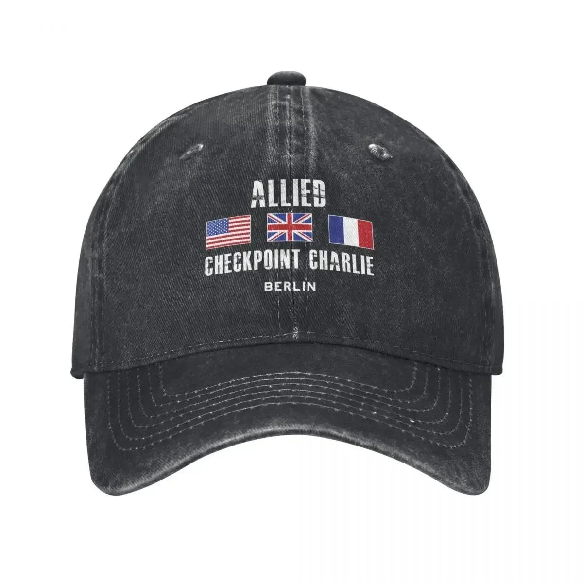 Allied Checkpoint Charlie Sign Berlin Baseball Cap Thermal Visor Luxury Cap Hat Unisex For The Sun Womens Beach Outlet Unisexs