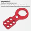 6 Hole Lockout Hasp Steel with Plastic Coating Industrial LOTO Safety Device for Electrical Equipment Isolation Applications