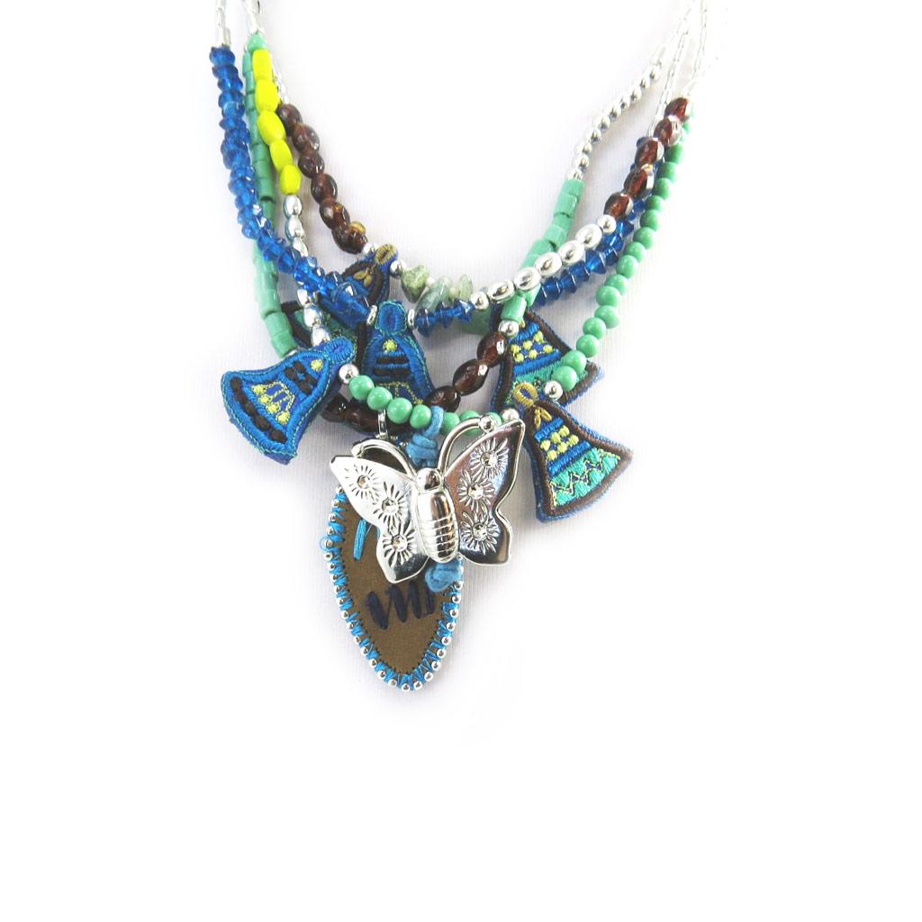 Les Trésors De Lily [M1809] - Silver Turquoise 'Altai' Designer Necklace