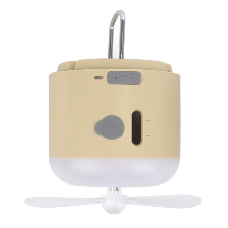 Portable multi-function outdoor spray camping lamp, mosquito killer spray, with small fan, can be hung, can put mosquito repellent, perfume