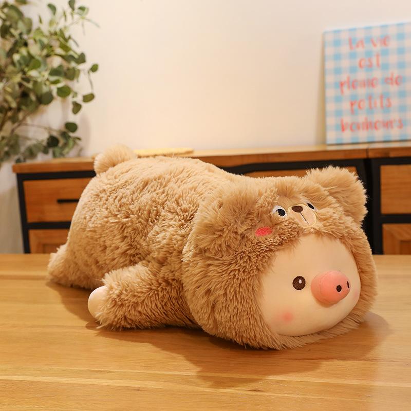 Cute party model piggy throw pillow plush toy girl bed sleeping doll warm heart to accompany girlfriend birthday gift