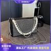 Popular Handbag Women's New Fashionable and Exquisite Full Diamond Shoulder Pillow Bag Chain Messenger Bag