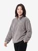 Fluffy Long-Sleeve Half-Zip Fleece Gray Size L