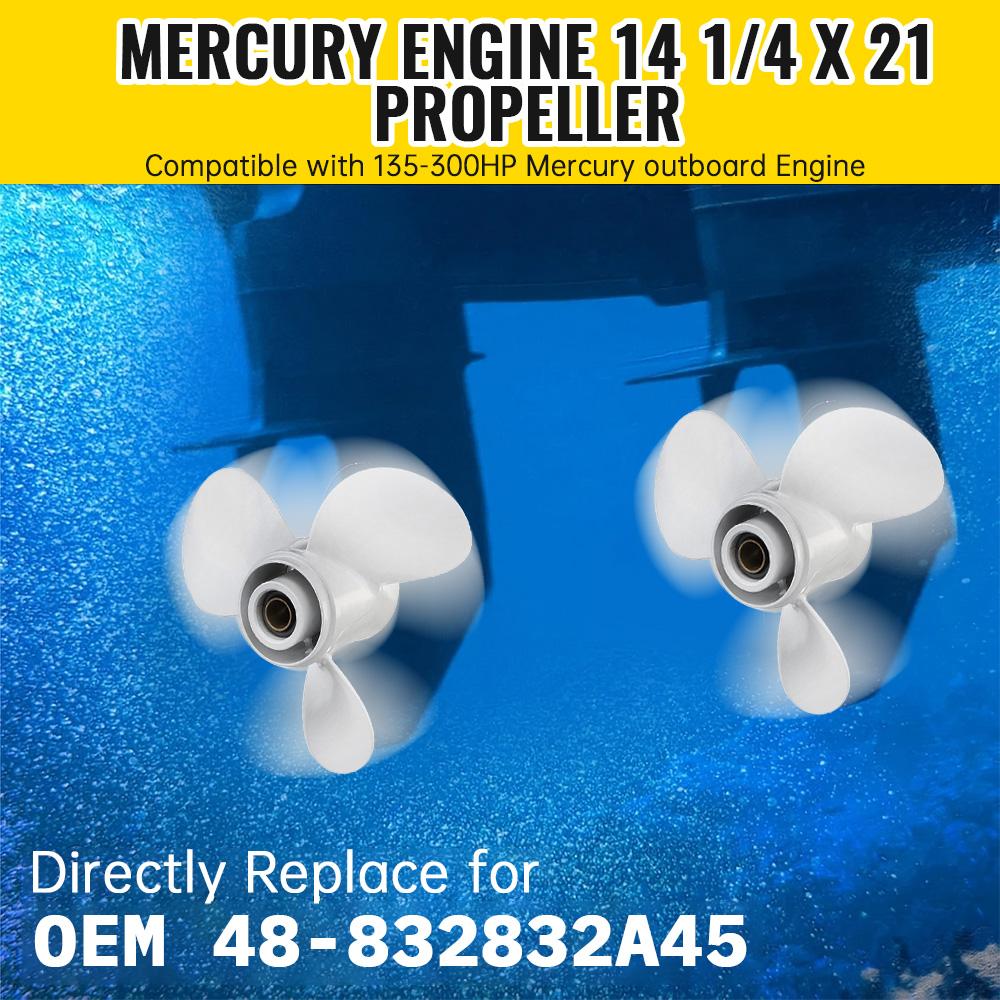 9 7/8x14 Outboard Propeller For Yamaha 20-30HP Marine Outboard Motor Propeller 664-45952-00-EL Aluminum Alloy Propeller