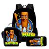Zaino Scolastico per Bambini Cartoon Brain Rot Con Buste Pranzo Astucci Per,Zaini Scolastici Leggeri per Bambini