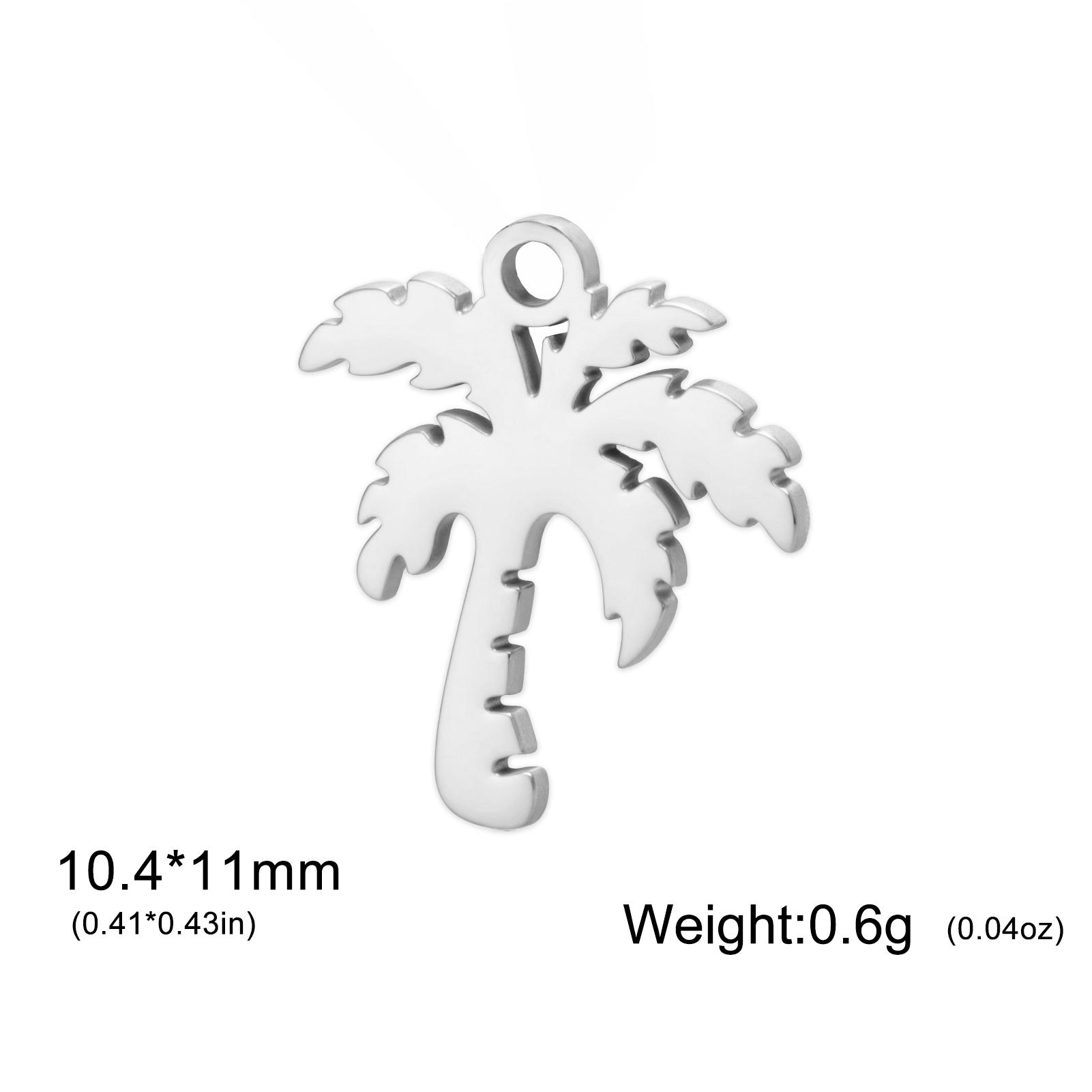 

Teamer 5pcs/Lot Coconut Tree Pendant Gold Color Stainless Steel DIY Making Charm For Necklaces Bracelet Jewelry Gift 2026 New In