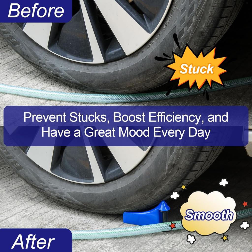 4 Pcs Car Tires Hose Guides Roller For Car Washing, Premium Tire Hose Roller Preventing Stucking And Snagging Under Tires, Detailing Accessories For