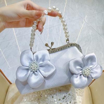 Pochette Pochette di Perle Borsa da Abito da Sposa Borsa Cheongsam Borsa a Tracolla da Donna Borsa da Sera a Mano