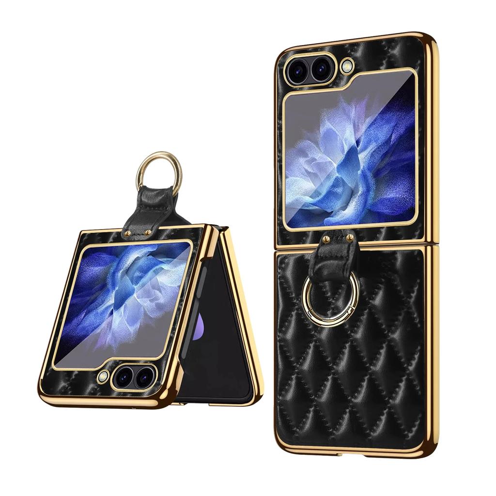 Luxury Polychrome Phone Case for Samsung Galaxy Z Flip 7 fe 6 5 4 3 Women Protective Fragrant Ring Cover