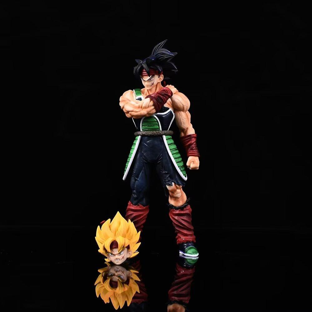 24cm/9.4in Anime Z Figure Bardock Figure Collectible Model Statue Toy Gift (Two Heads)