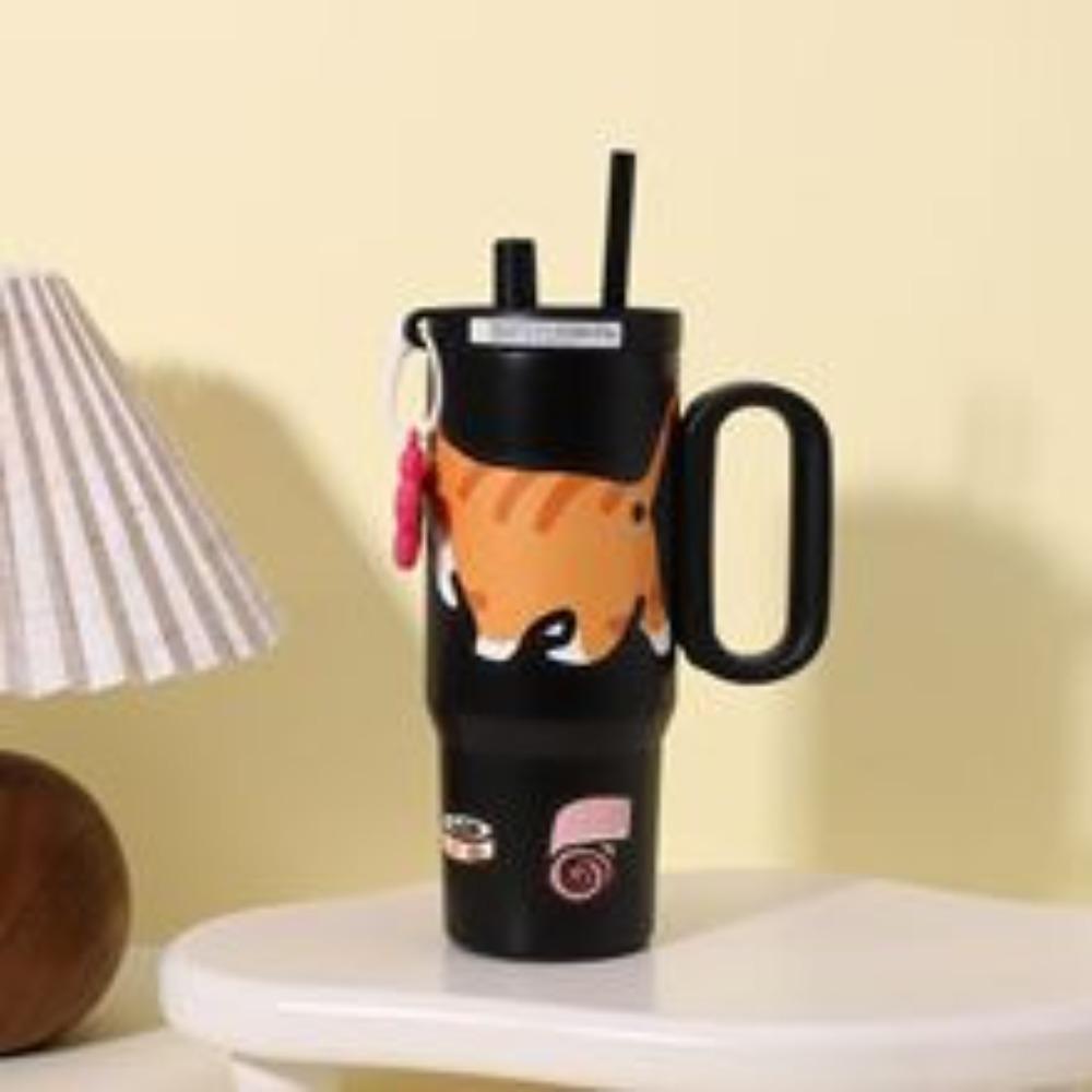 Big Mac thermos cup new twilight stainless steel handle ice cup girls high value car portable car cup