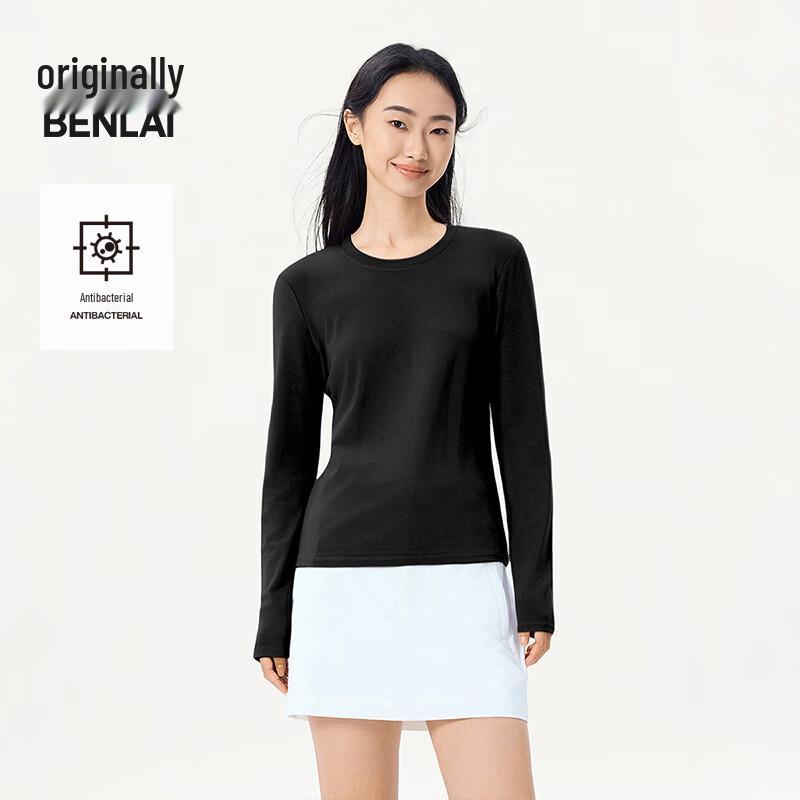 

Benlai Women s Antibacterial Slim Fit Crew Neck Long Sleeve T-Shirt S