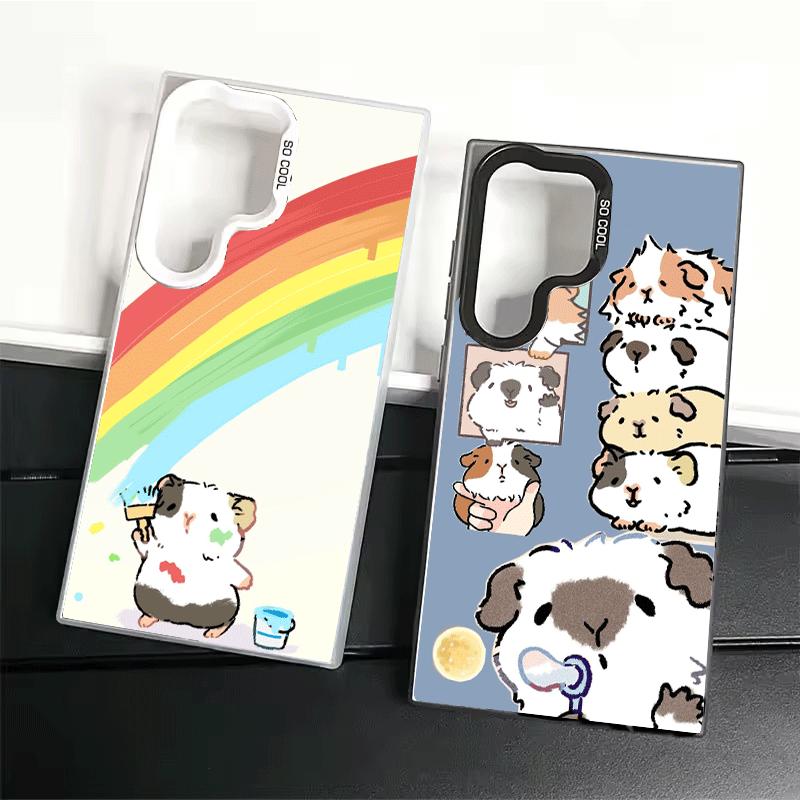 Cartoon Cute Hamster Shockproof Phone Case for Samsung Galaxy S26 Edge S25 Ultra S24 FE S23 Plus S21 Cover Anti Fall Fundas