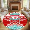Liverpool F.C. Druck Runder Teppich, Waschbarer Bodenläufer, Für Eingangsbereich Studentenwohnheim Waschküche Büro Arbeitszimmer, Heimdekoration Geburtstag Weihnachtsgeschenk