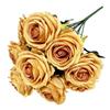 Simulated Roses Bunch Realistic Artificial Roses Faux Rose Bundle with Bendable Stems for Home Decor Parties Weddings Flower Arrangements