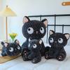 Black cat doll throw pillow kitten pet plush toy girl doll gift machine doll
