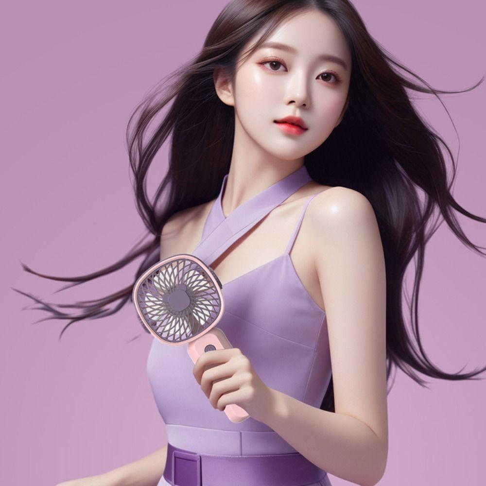 USB Rechargeable Pocket Fan Handheld Desk On Fan New Small Fan  Outdoor Summer