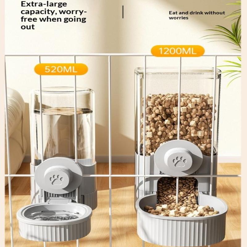 Pet Cage Hanging Water Dispenser Cat Dog Automatic Water Fountain Feeder Cage Pet Food Bowl
