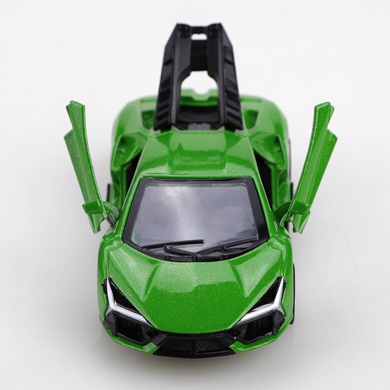 (Bagged) 1:43 Die-cast Metal Car, Imitation SVJ Pull-back Racing Car, Boy's Toy, Three Doors Openable, Small Scale Pocket Car