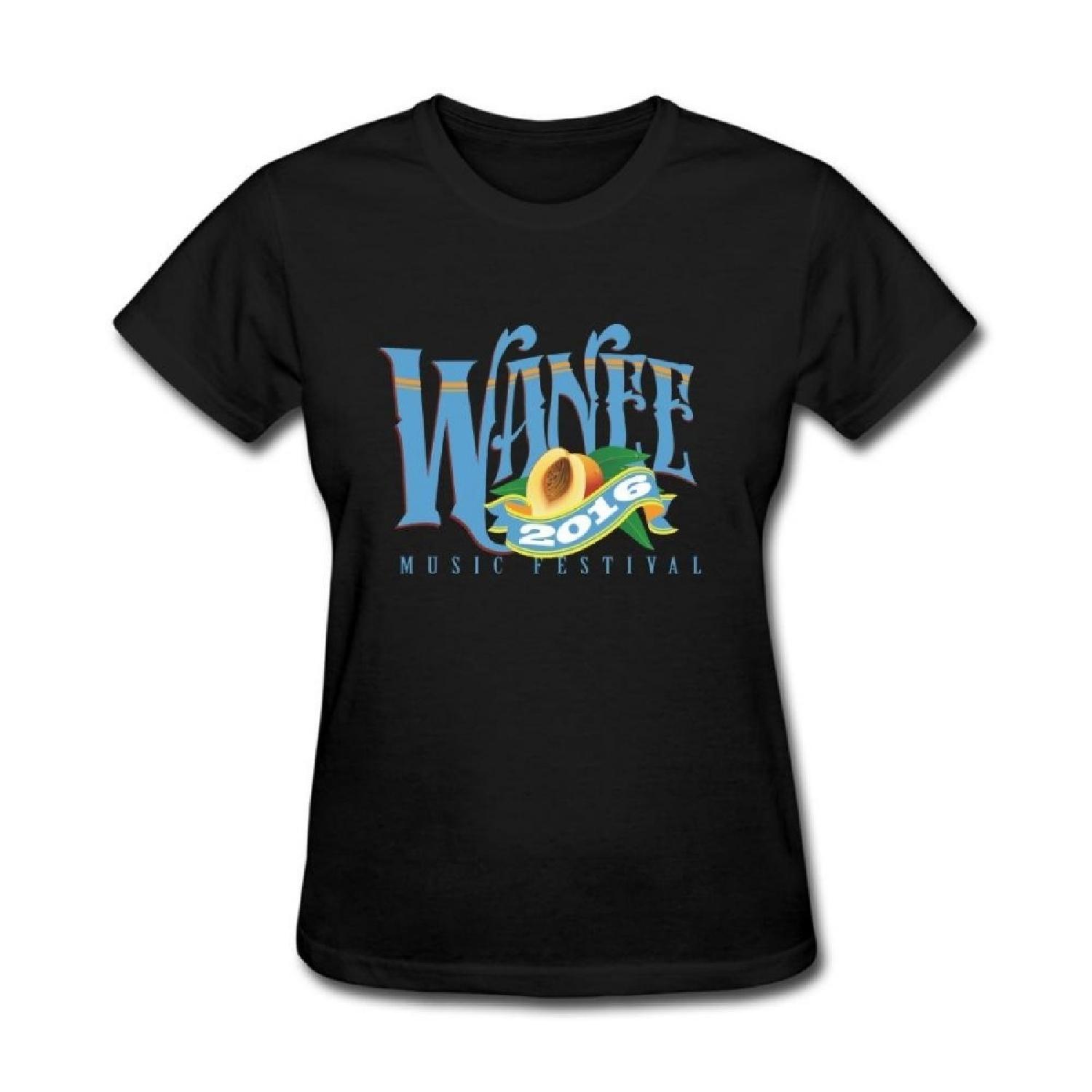 

NYCQL Women s WANEE MUSIC FESTIVAL 2016 T Shirts XXXXXL чорний