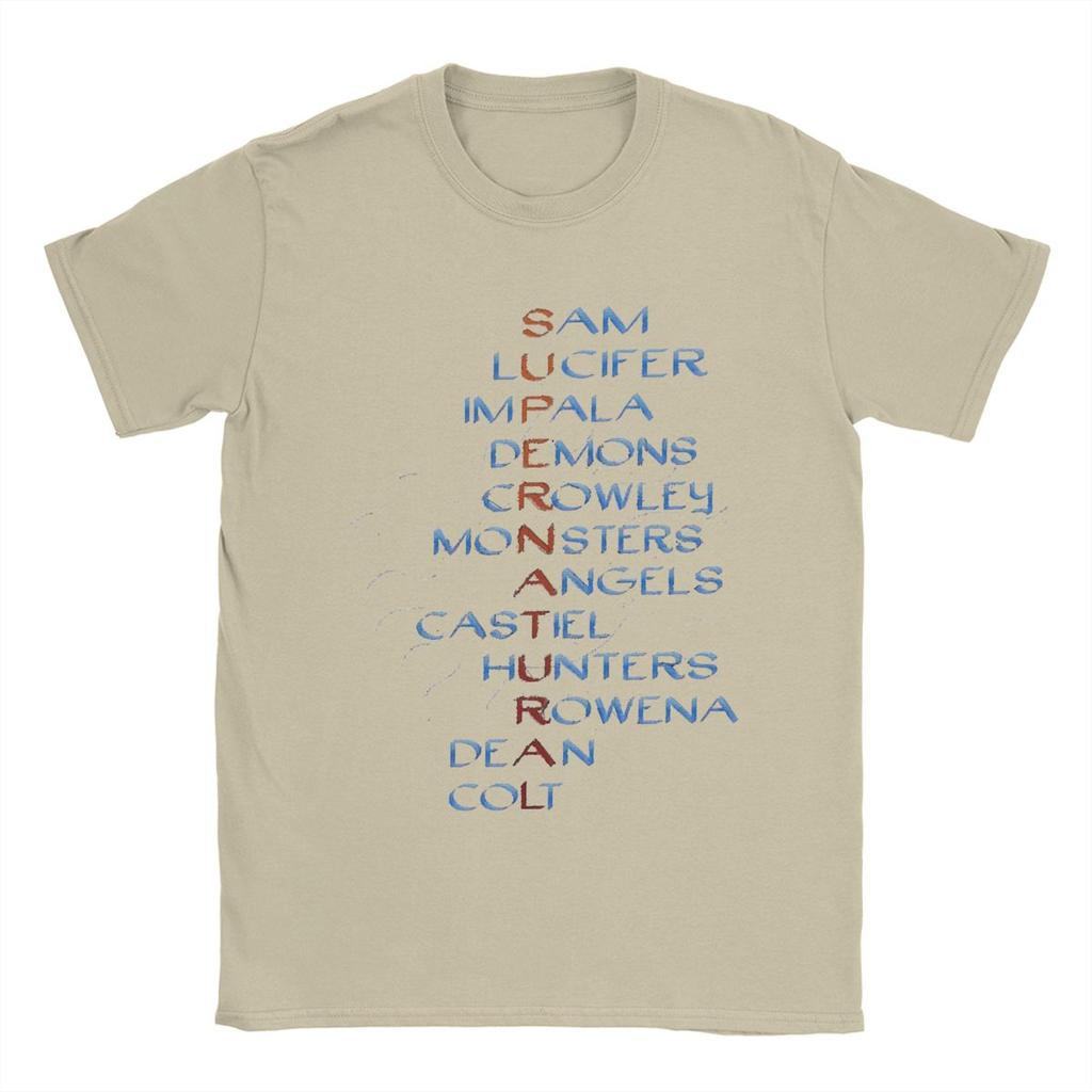 Supernatural T-Shirt Herren Kreativ 100% Baumwolle T-Shirt Rundhals Kurzarm T-Shirts Geschenkidee Kleidung