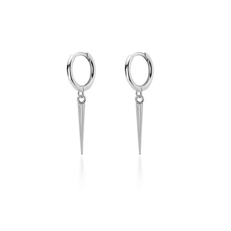 Euro-American Trendy Cone Pendant Ear Cuffs - Smooth Cold Punk Style Hoops for Women