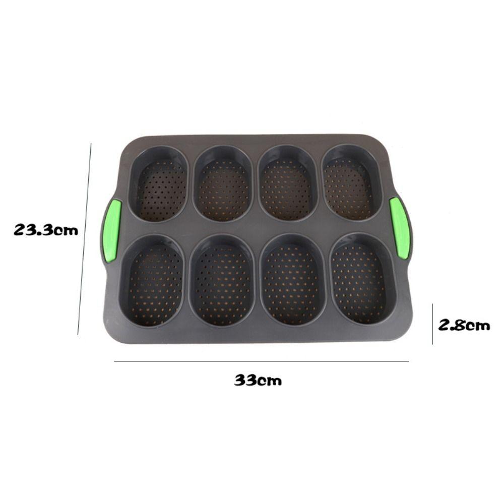 3/8 Mřížek Forma na pečení Plech DIY Forma na rohlíky na hot dog Snadno se čistí Forma na chléb a pečivo Pečicí náčiní