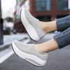 Women's Mesh Shoes Lightweight Breathable Sneakers Comfort Walking Platform Wedges Shoe Slip on Elastic Socks Shoes Muffin Shoes