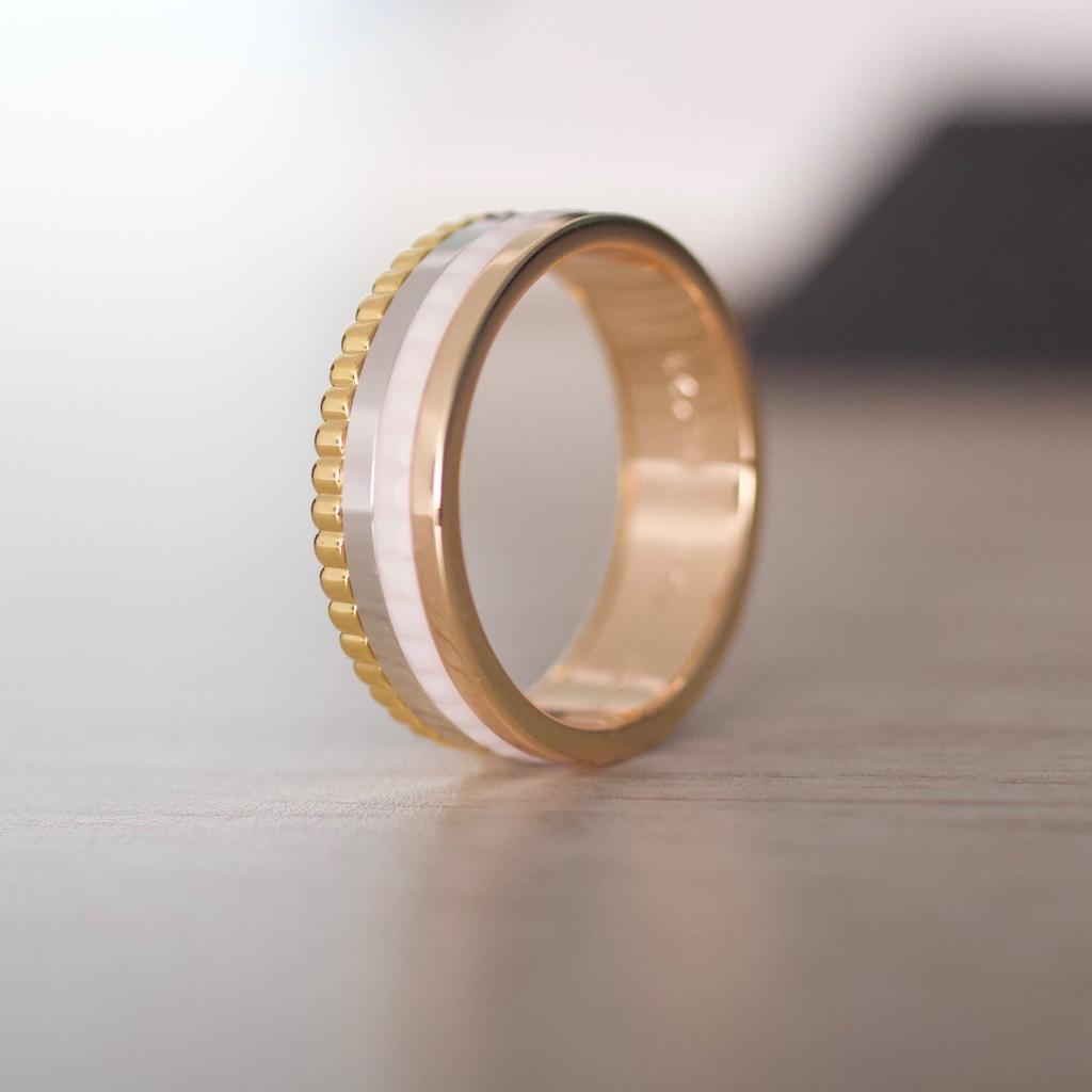 New Hot Brand  Vintage Rings Anniversary Gift Europe Luxury Jewelry Rings For Couples Ceramic Geometry Design Engagement Rings