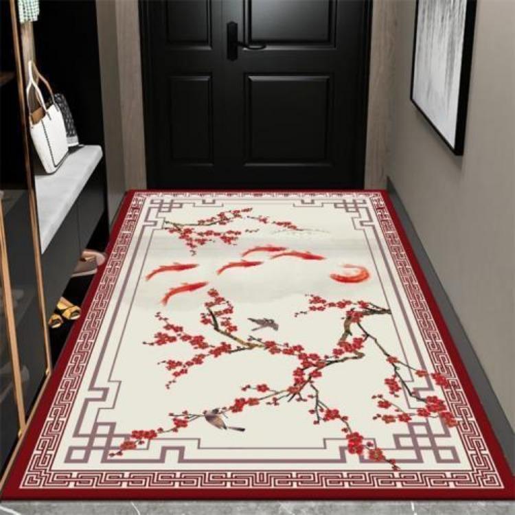 New Chinese Style Living Room Large Area Carpet Entrance Bedroom Carpet Anti Slip and Dirt Resistant