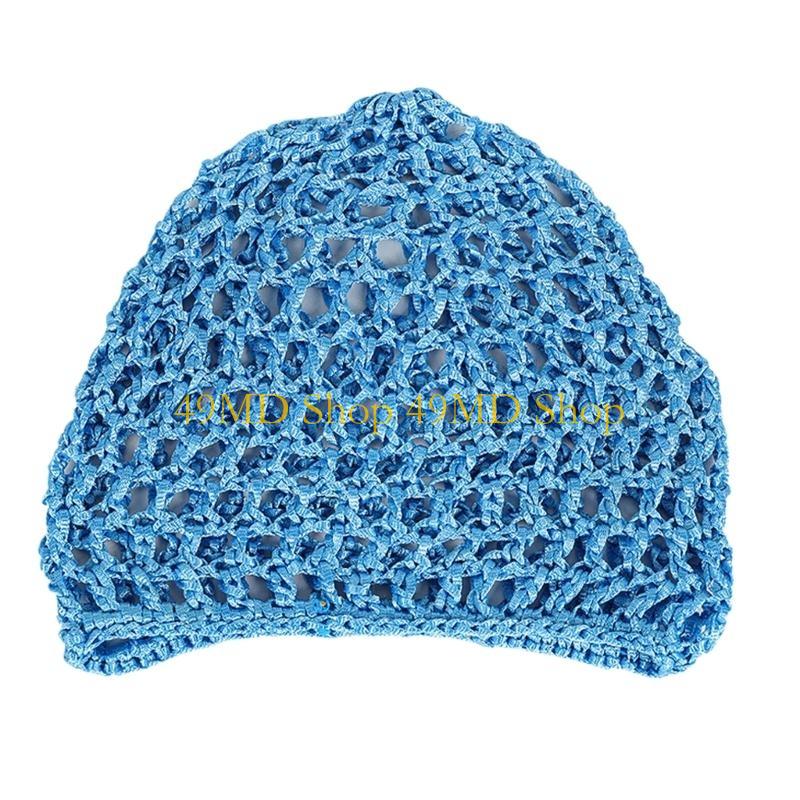 49MD Simple Hollowout Skull Hat Crochet Hair Net Hat For Women Teens Knit Turban Hat