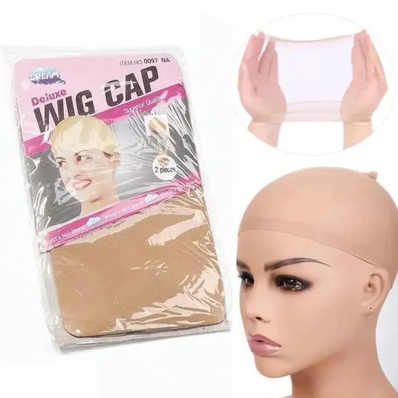 2 Pieces (1 set) Wig Caps,Natural Beige,Super Soft and Breathable Wig Cap for Women