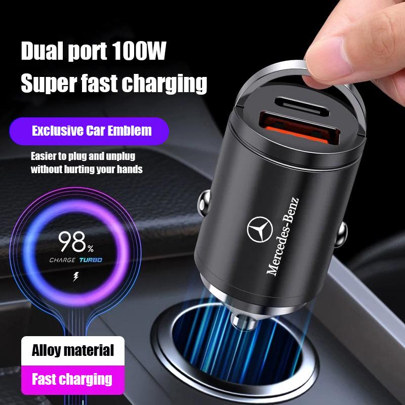 WLX4 Car Mounted Hidden Mini Super Fast Charging Charger Sticker For Mercedes Benz AMG A C E W203 W205 W206 W211 W220 W212 W201 W210