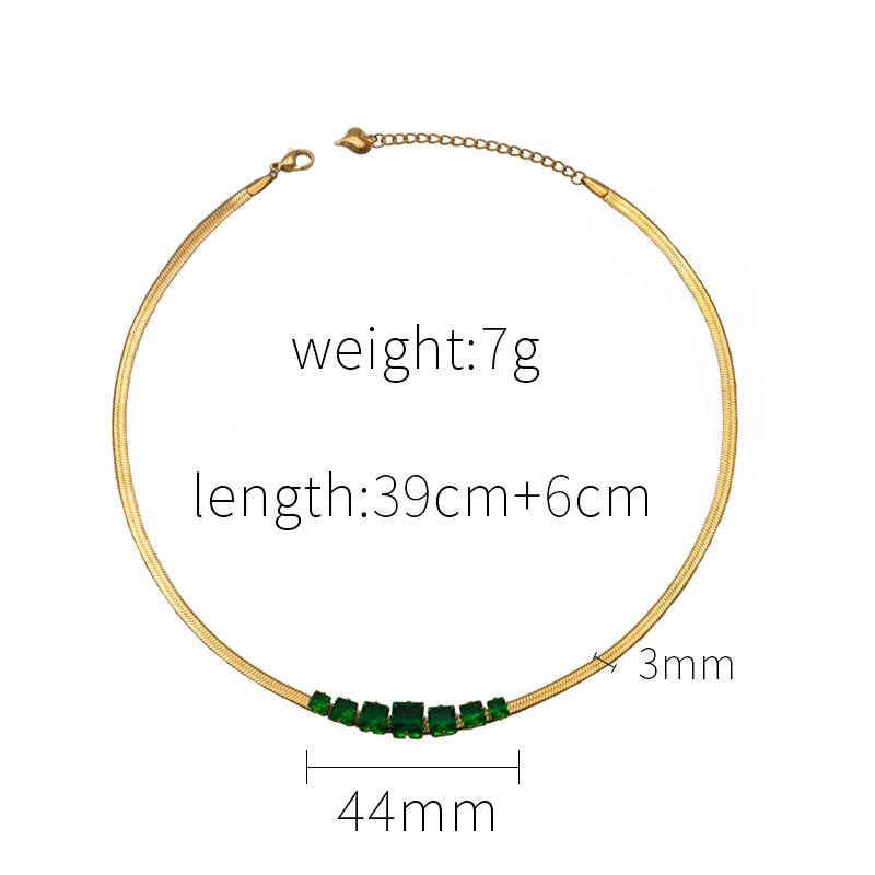 Ожерелье Женское Легкая Роскошь Темперамент Нишевое Длинная Змеиная Кость Цепочка Титановая Сталь Универсальное Украшение