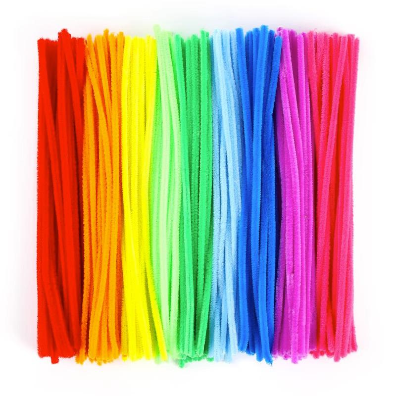 Velvet Chenille Stems: Mixed Color Macaron Twist Sticks