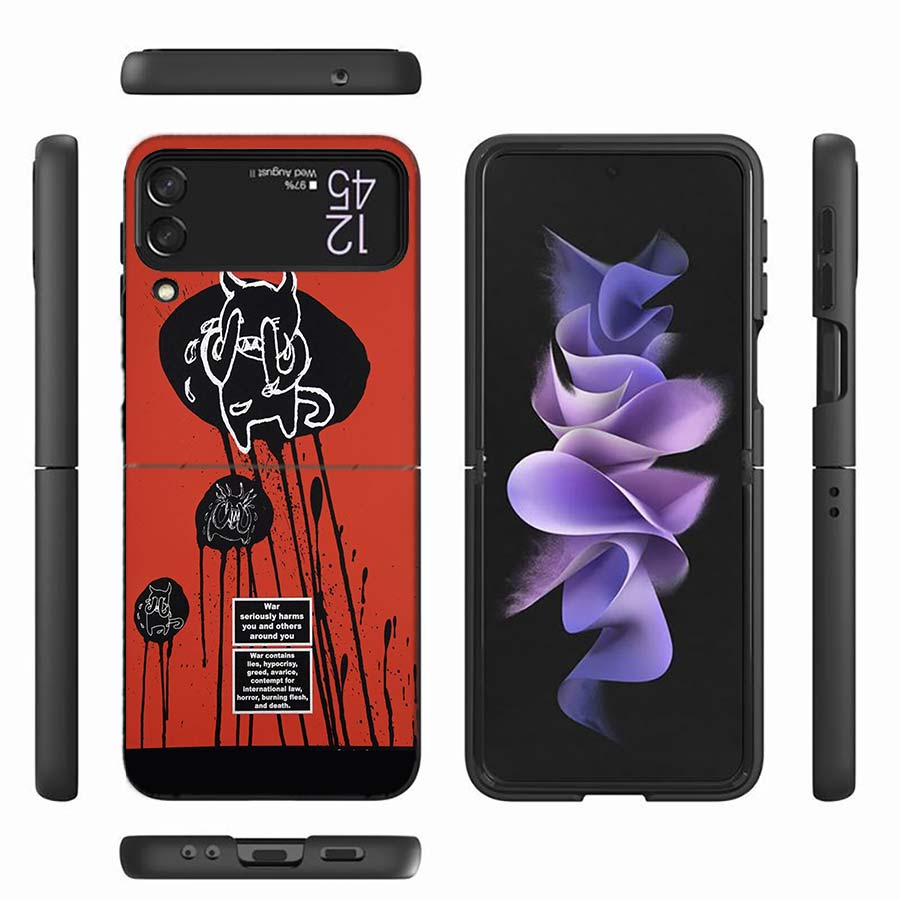 Bnad R-Radiohead Phone Case For Samsung Z Flip 6 7 5G Z Flip 5 Galaxy Z Flip 3 4 5G ZFlip Shockproof Hard Cover TPU PC Coque Cap