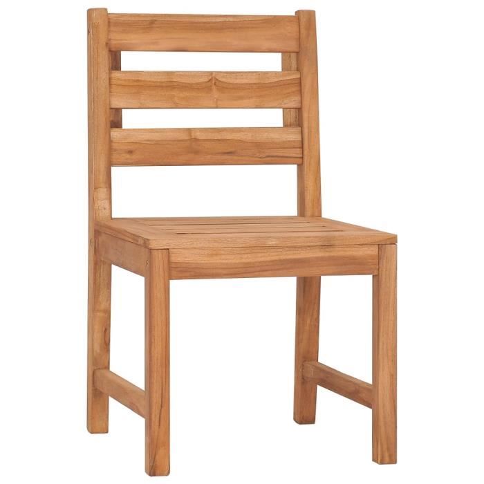 3157174 vidaXL Chaises de jardin 4 pcs Bois de teck solide