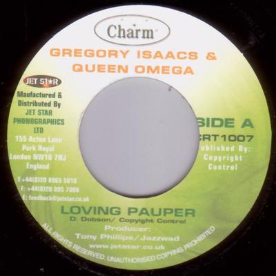 7inch Record GREGORY ISAACS & QUEEN OMEGA / CAVE - Loving Pauper CRT1007 Charm UK Reggae, Ska & Dub Used