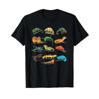Kids Lizard Collage Bearded Dragon T Shirt Vintage Graphic Breathable Comfortable Slightly Soft Designer Clothes Unisex