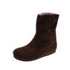 Retro kurze Martin-Stiefel mit dicker Sohle von Mori Boken für Damen Herbst/Winter 2025, zwei Tragevarianten, matte Knöpfe, mit Rock, kurze Stiefel