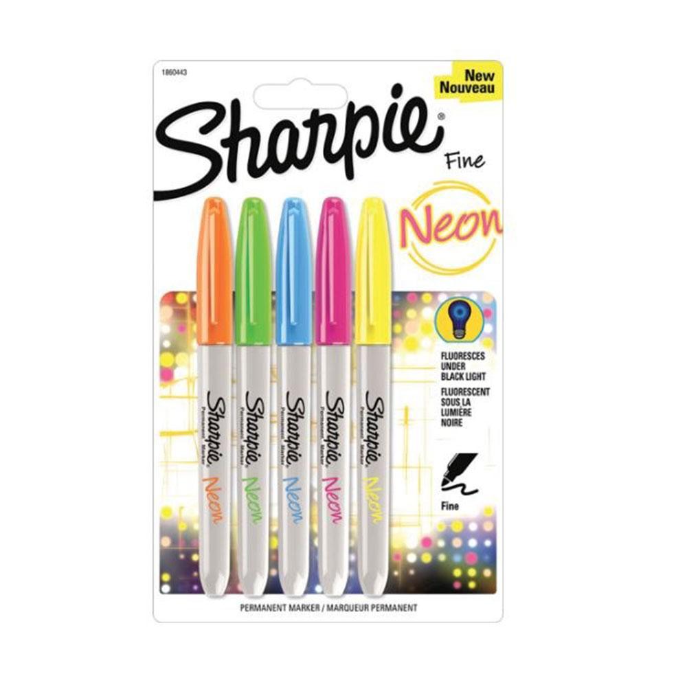 Sharpie Permanentny cienkopis 5 szt. (Neon)