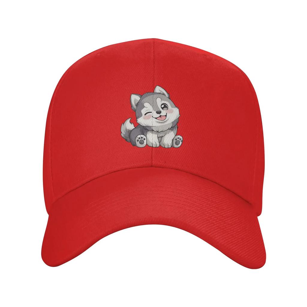 Unisex Baseball Hats Cute Winking Kawaii Husky Outdoor Streetwear Summer Sports Baseball Caps Hip Hop Cap Casquette Hats