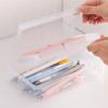 Transparent Pencil Box Stackable Large Capacity Bilayer Pencil Case with Snap-on Lid Desktop Organizer for School Office Supplies