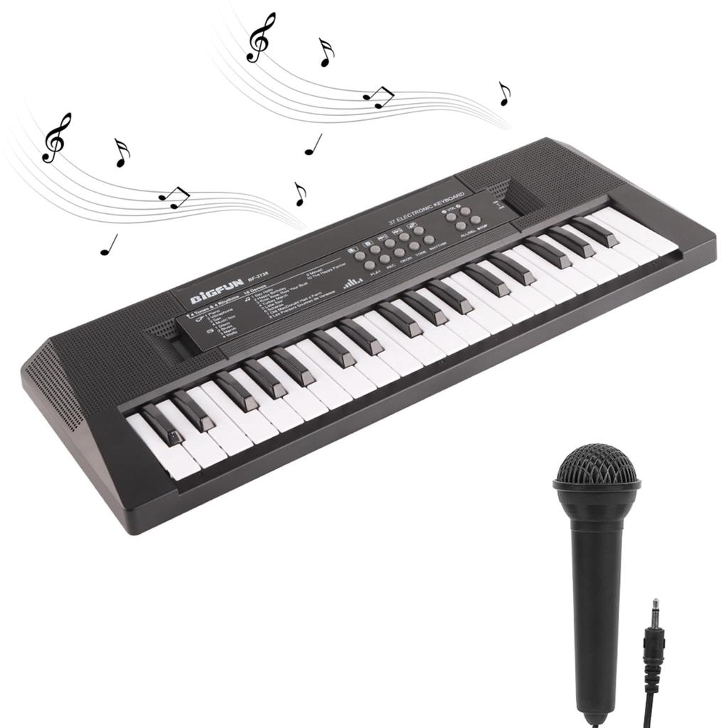 37-Key Piano with Selectable Tones, Recording Function, Electric Keyboard, Mini Keyboard, Outdoor Use
