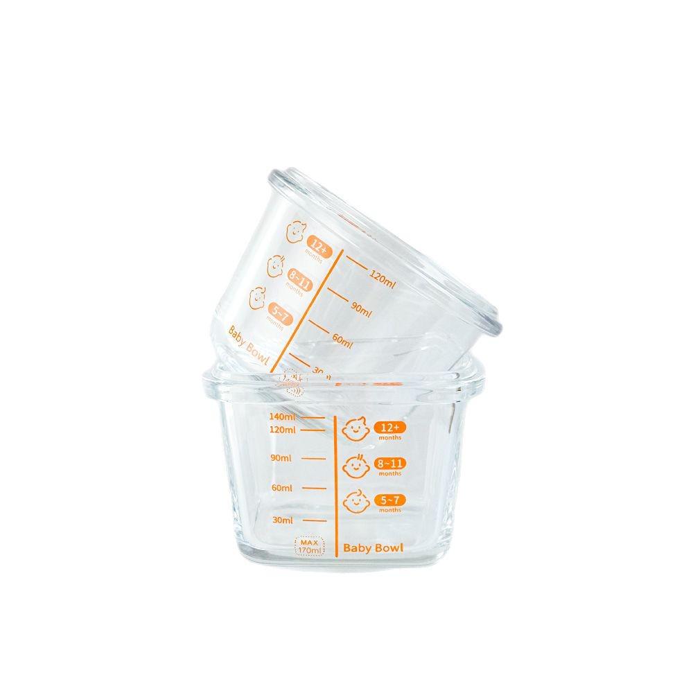 Sealed Glass Baby Food Container: Steamable, Microwaveable Portioning Bowl for Fresh-Keeping & Sampling