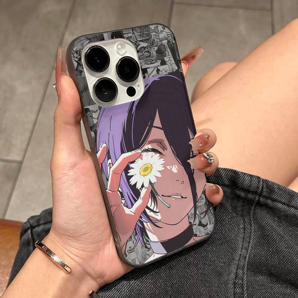 Cool Anime R-Reze For IPhone 17 16 15 11 12 13 14 Pro Max Plus Pro Corrugated Translucent Back Phone Cover